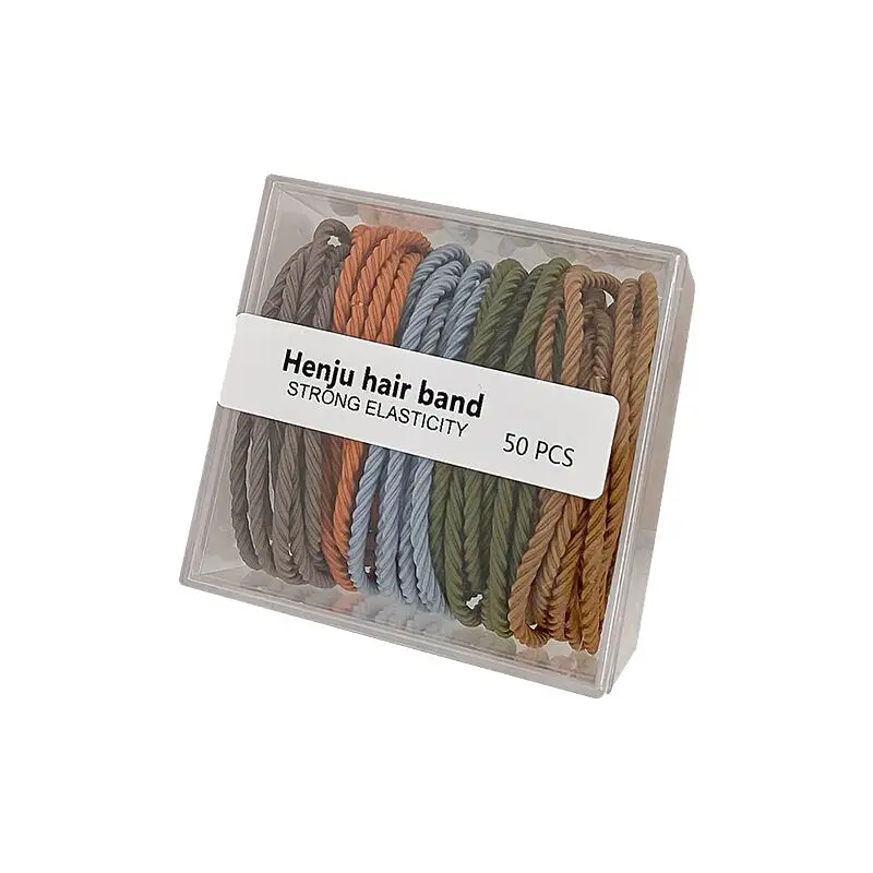 2023 New Black Hair Rope Rubber Band High Ponytail Hair Tie - Image 64