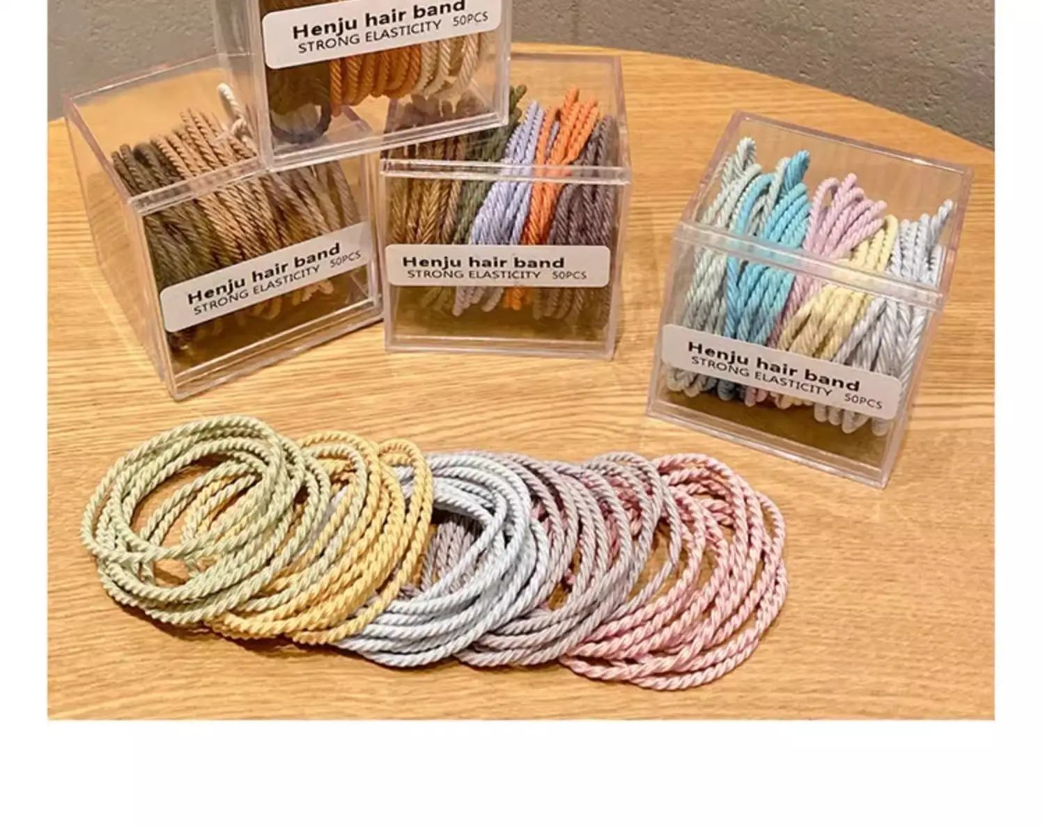 2023 New Black Hair Rope Rubber Band High Ponytail Hair Tie — feature 10