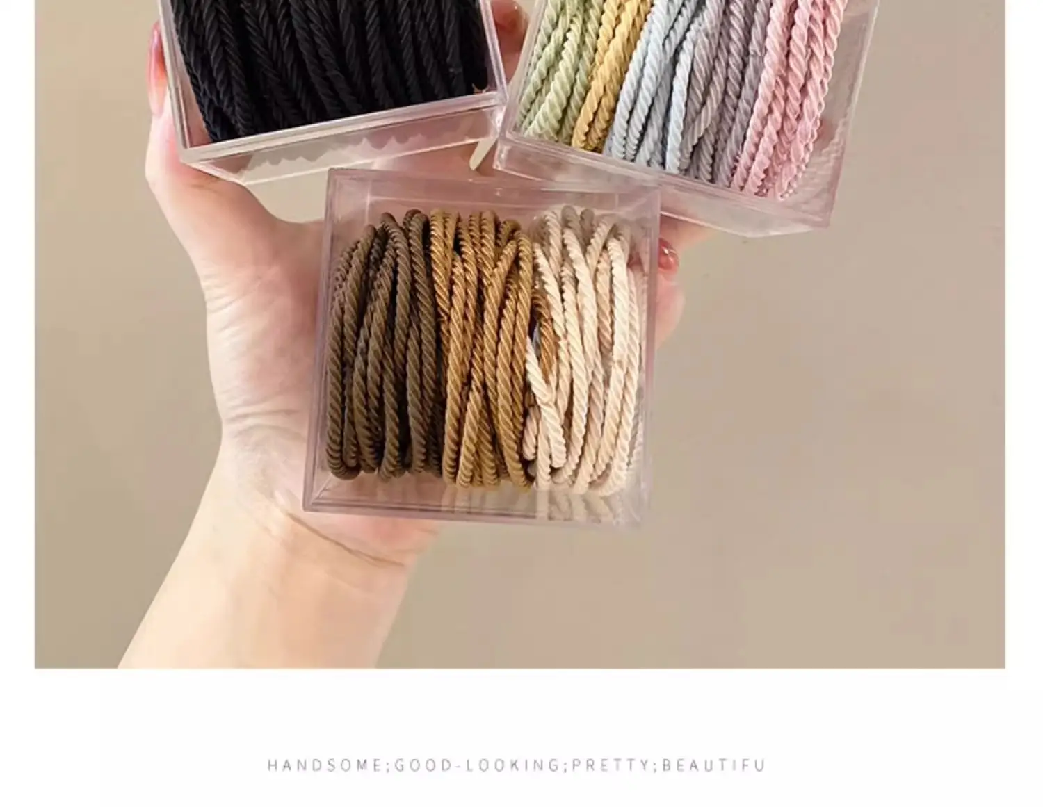 2023 New Black Hair Rope Rubber Band High Ponytail Hair Tie — feature 6