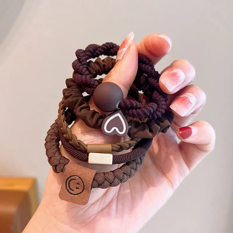 2023 New Black Hair Rope Rubber Band High Ponytail Hair Tie - Image 11