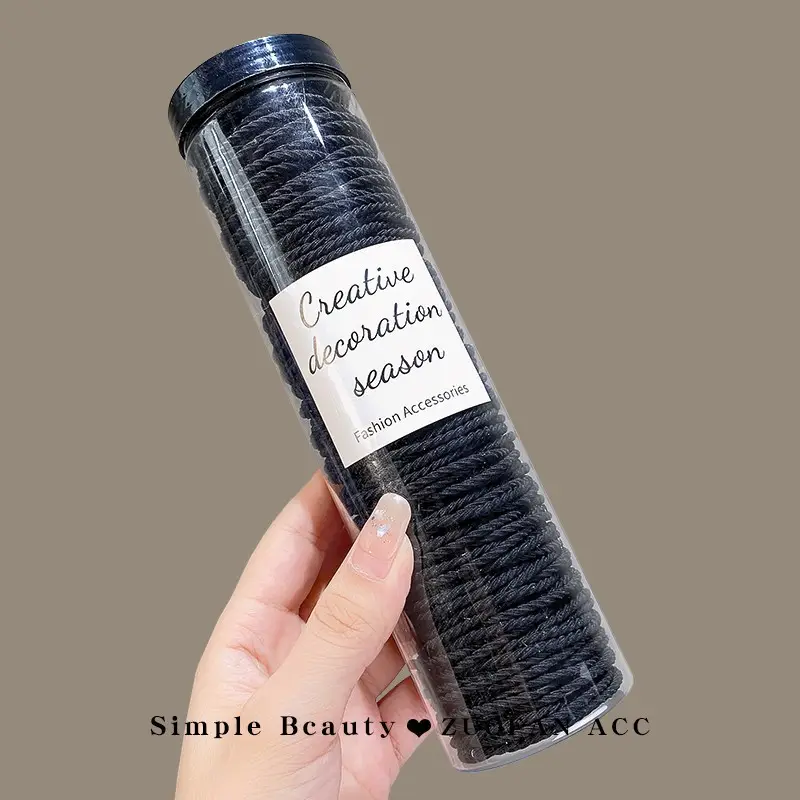 2023 New Black Hair Rope Rubber Band High Ponytail Hair Tie - Image 15