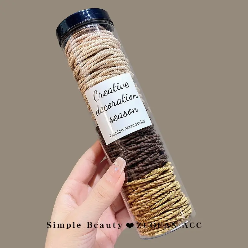 2023 New Black Hair Rope Rubber Band High Ponytail Hair Tie - Image 16