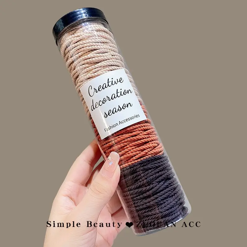 2023 New Black Hair Rope Rubber Band High Ponytail Hair Tie - Image 18