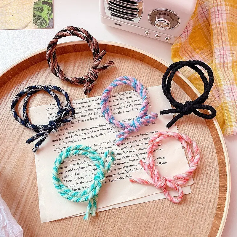 2023 New Black Hair Rope Rubber Band High Ponytail Hair Tie - Image 23