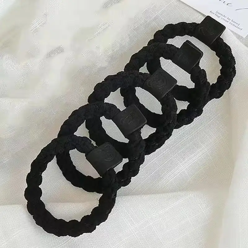 2023 New Black Hair Rope Rubber Band High Ponytail Hair Tie - Image 28
