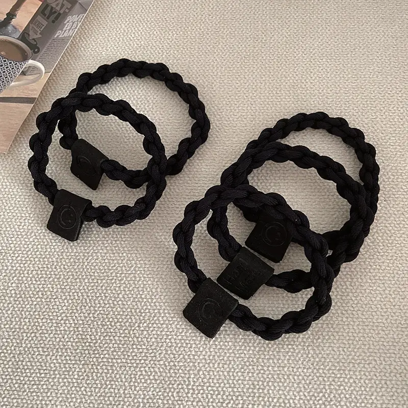 2023 New Black Hair Rope Rubber Band High Ponytail Hair Tie - Image 30