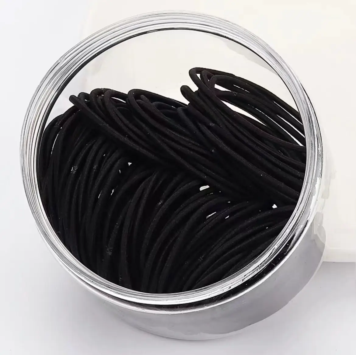 2023 New Black Hair Rope Rubber Band High Ponytail Hair Tie - Image 38