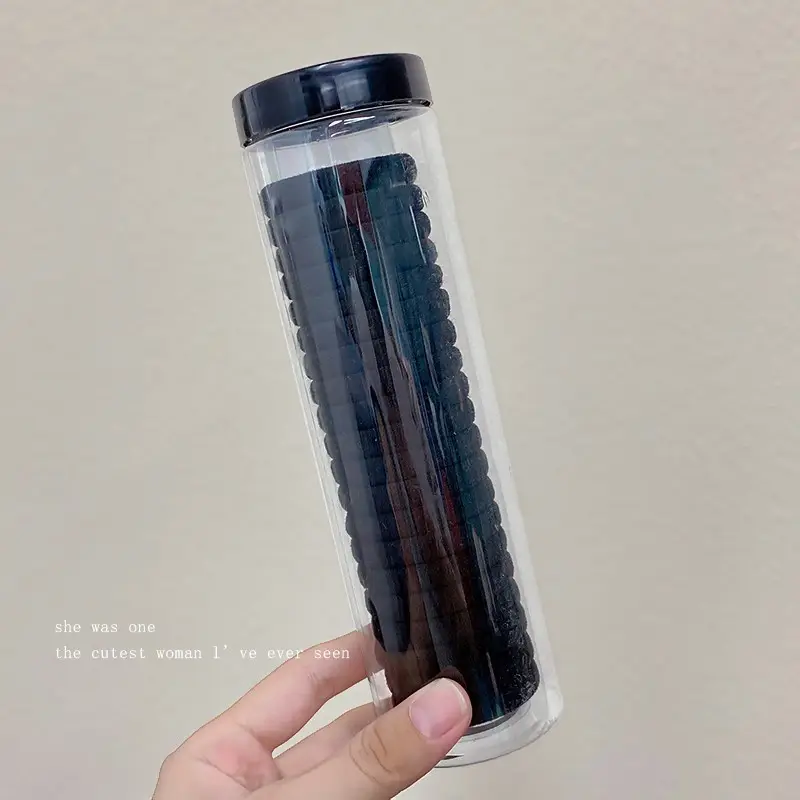 2023 New Black Hair Rope Rubber Band High Ponytail Hair Tie - Image 41