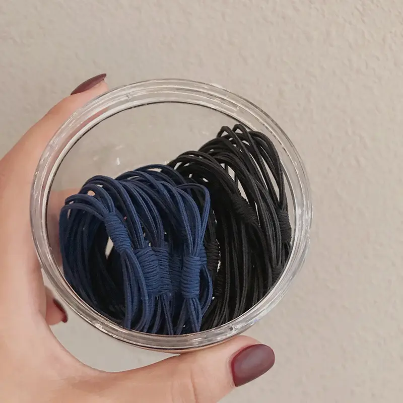 2023 New Black Hair Rope Rubber Band High Ponytail Hair Tie - Image 48