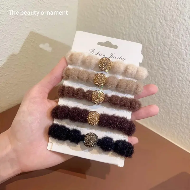 2023 New Black Hair Rope Rubber Band High Ponytail Hair Tie - Image 8
