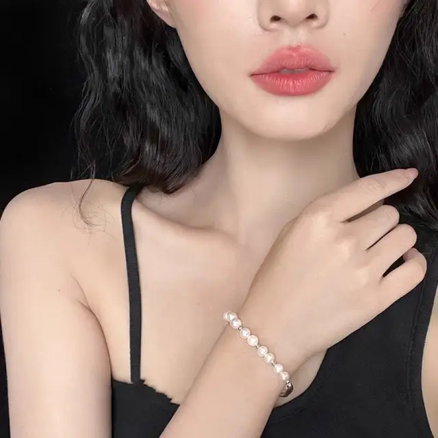Pearl & Gold Plated Bracelet for Women - Image 4