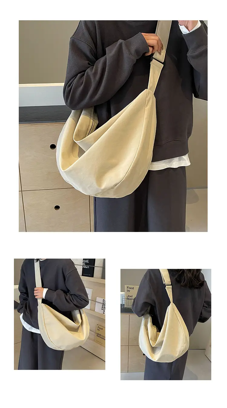 Women Canvas Shoulder Messenger Bag Beige 2024 — feature 12