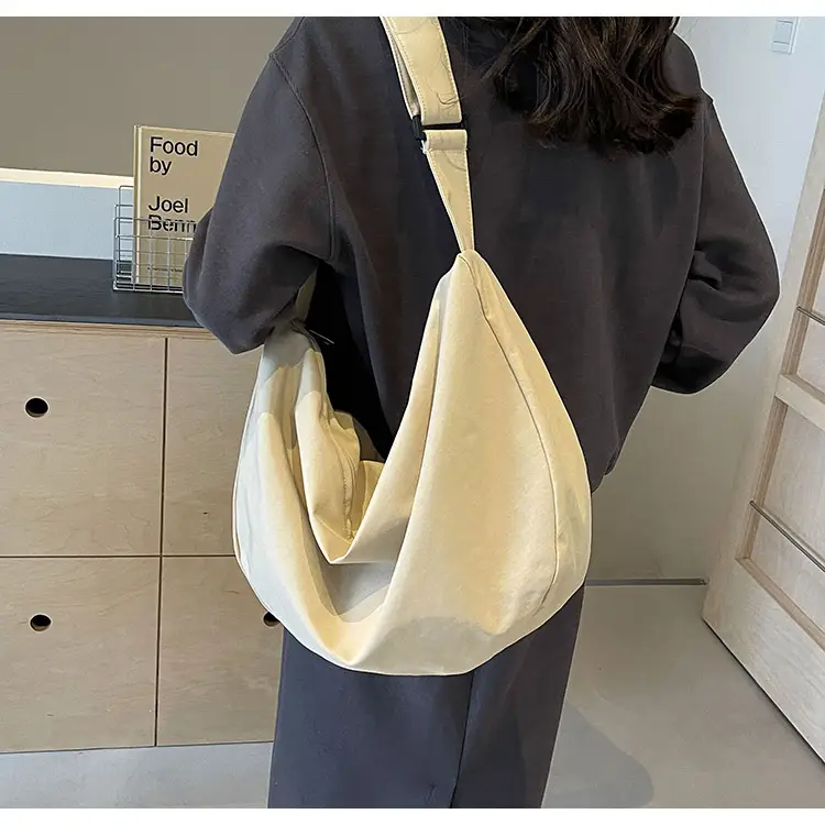 Women Canvas Shoulder Messenger Bag Beige 2024 — feature 22