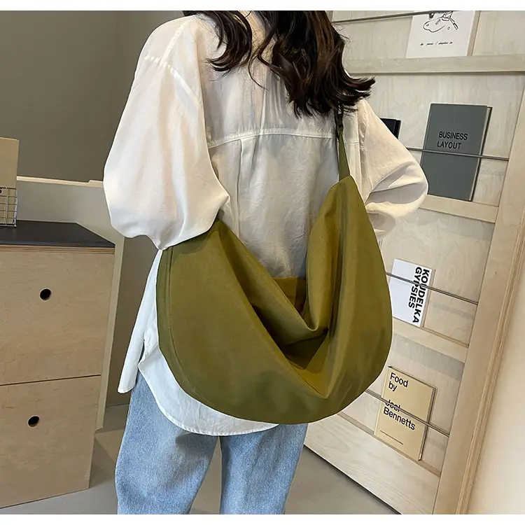 Women Canvas Shoulder Messenger Bag Beige 2024 — feature 24