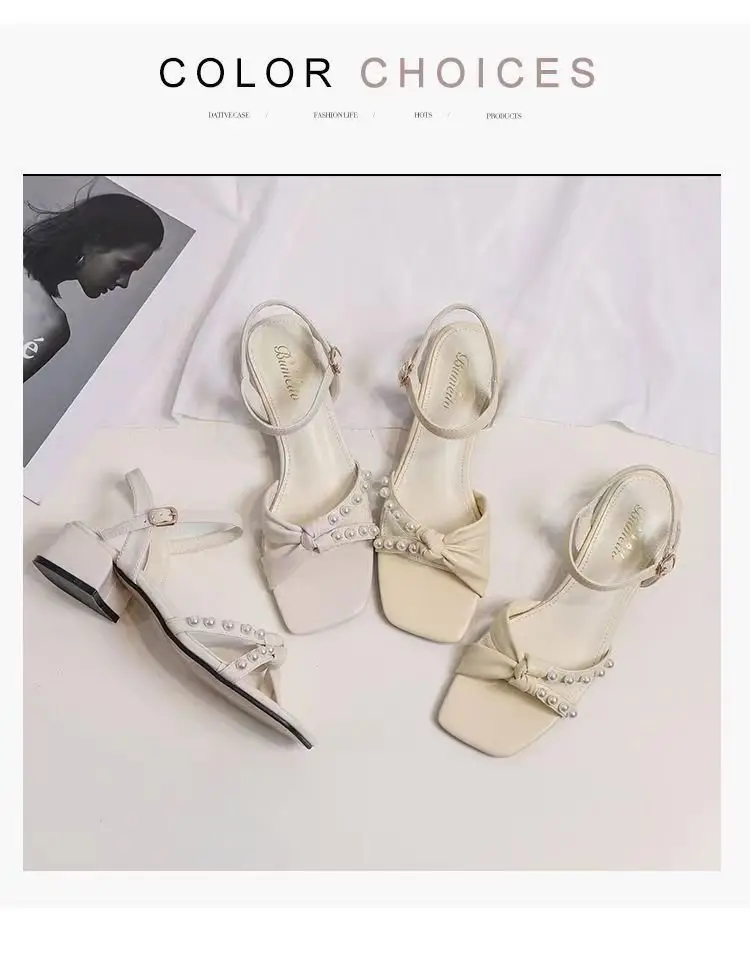 Women's All-White Square Heel Sandals 2024 — feature 11