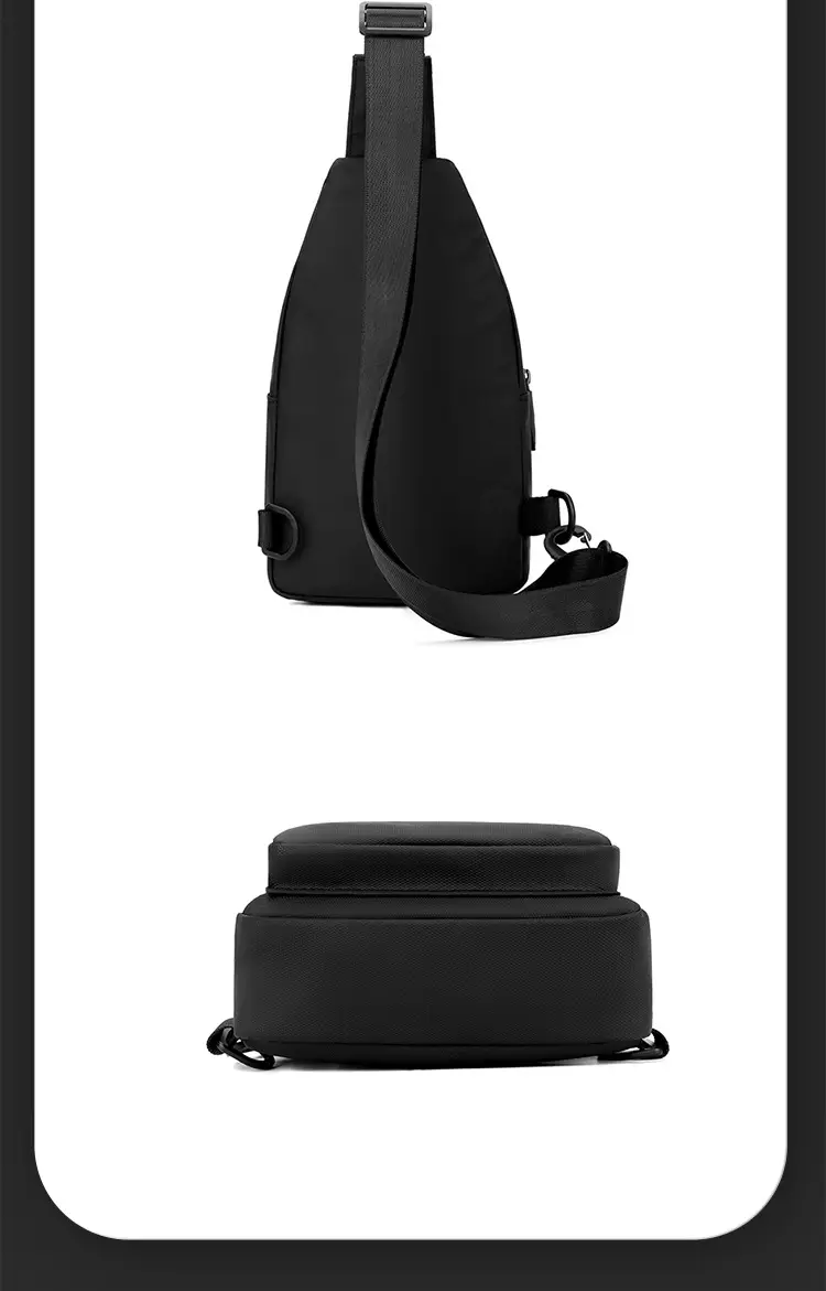 Men's Black Waterproof Shoulder Messenger Bag — feature 26
