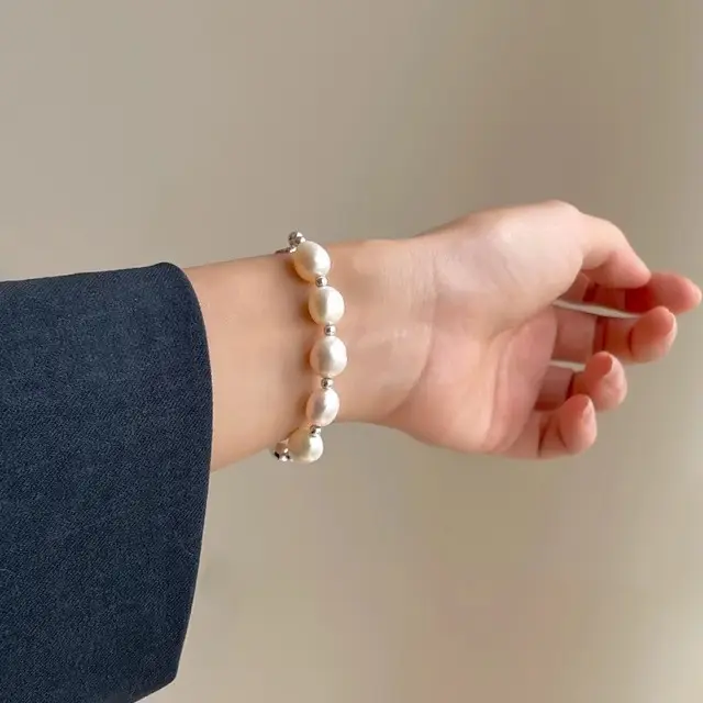 Natural Pearl Half Bead Bracelet for Women - Image 3