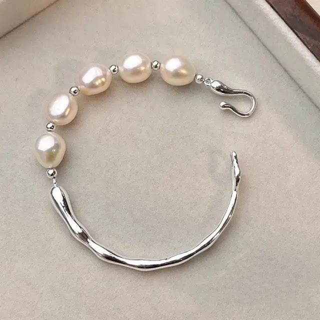 Natural Pearl Half Bead Bracelet for Women - Image 4