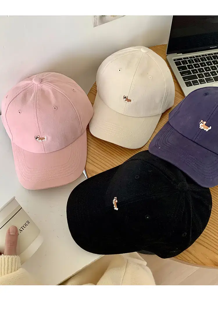 Women's Beige Cartoon Embroidered Baseball Cap — feature 13