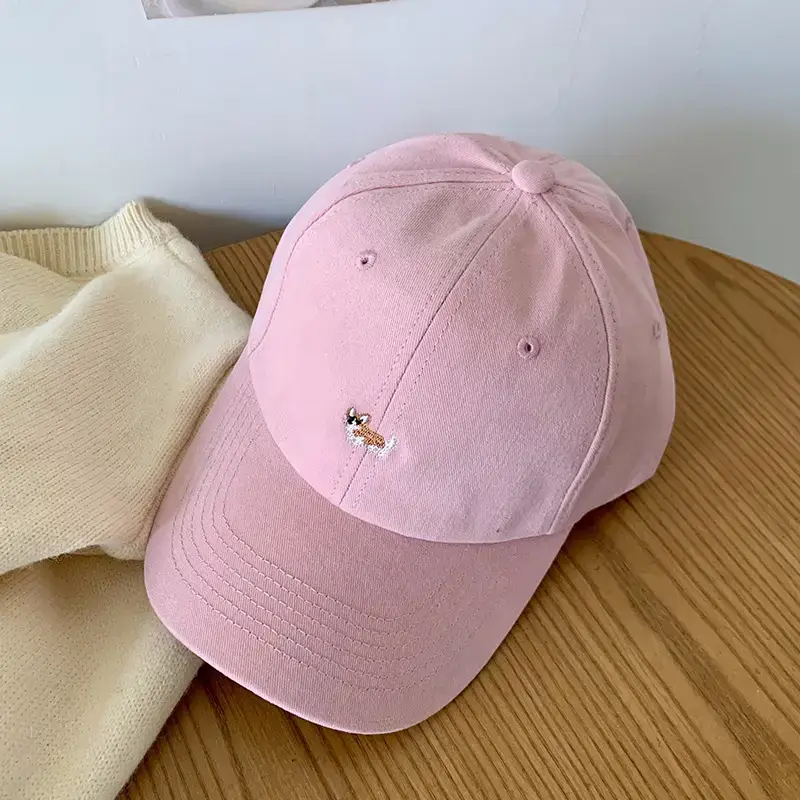 Women's Beige Cartoon Embroidered Baseball Cap - Image 3