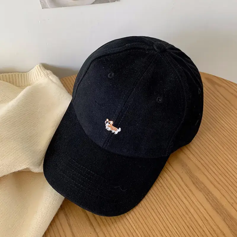 Women's Beige Cartoon Embroidered Baseball Cap - Image 4