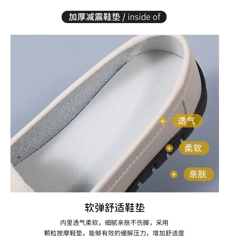 Cross-Border Women's Shoes Spring New Large Size Beanie Shoes Comfortable Lazy Shoes One-Step Soft Sole Non-Tiring Mother's Shoes — feature 10