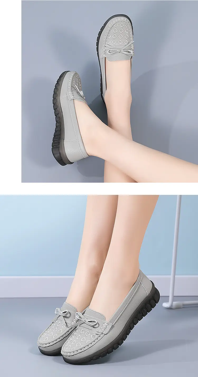 Cross-Border Women's Shoes Spring New Large Size Beanie Shoes Comfortable Lazy Shoes One-Step Soft Sole Non-Tiring Mother's Shoes — feature 17
