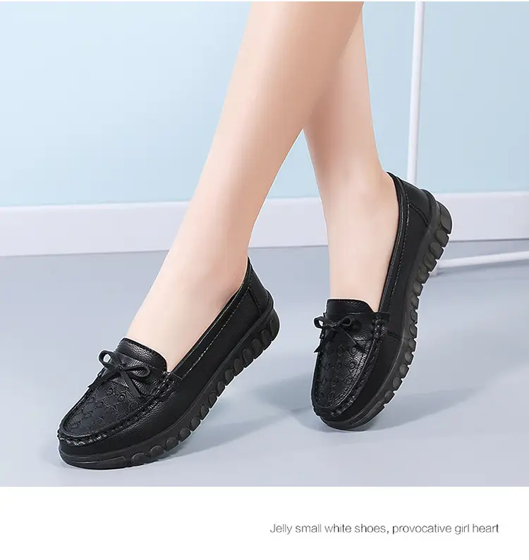 Cross-Border Women's Shoes Spring New Large Size Beanie Shoes Comfortable Lazy Shoes One-Step Soft Sole Non-Tiring Mother's Shoes — feature 19