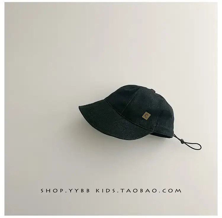 Kids Fisherman Hat Blue Beige Brim Sun Protection — feature 10