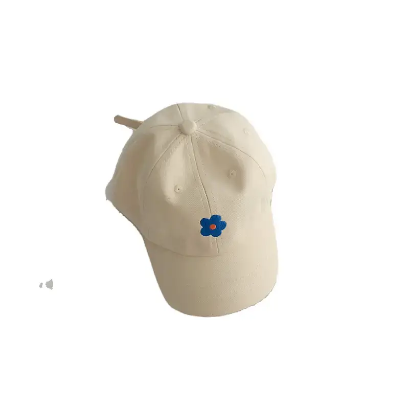 Blue Kids Cap with Flower Embroidery for Boys Girls - Image 8
