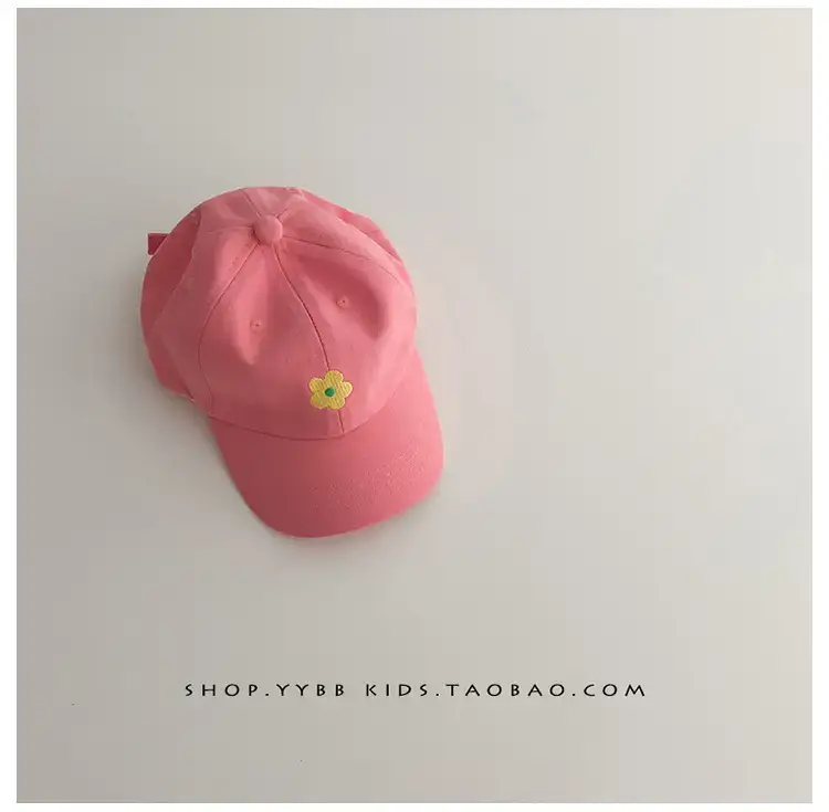 Blue Kids Cap with Flower Embroidery for Boys Girls — feature 14