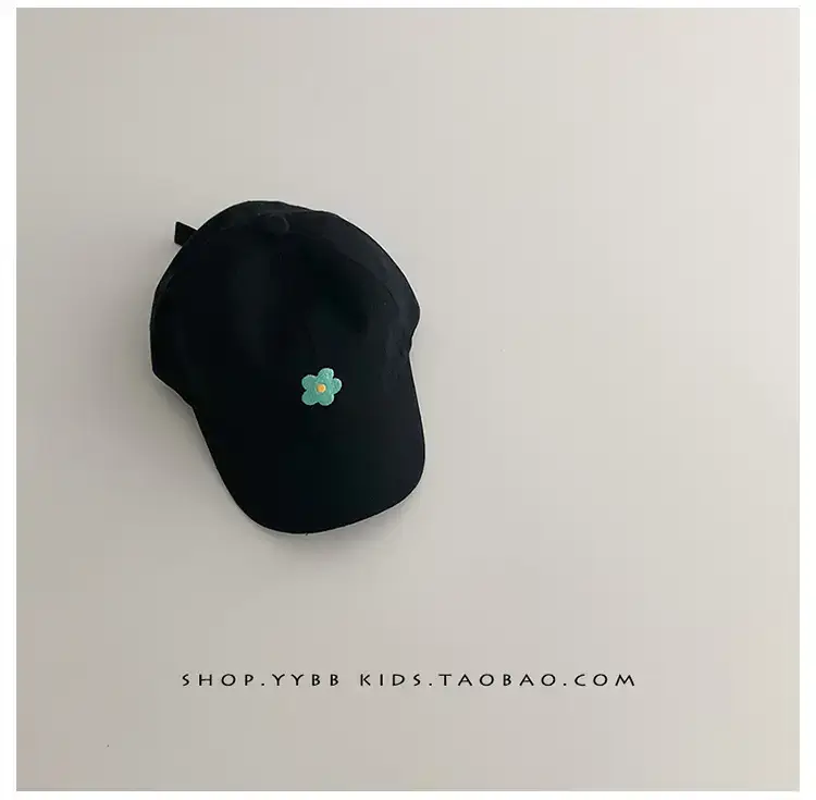 Blue Kids Cap with Flower Embroidery for Boys Girls — feature 15