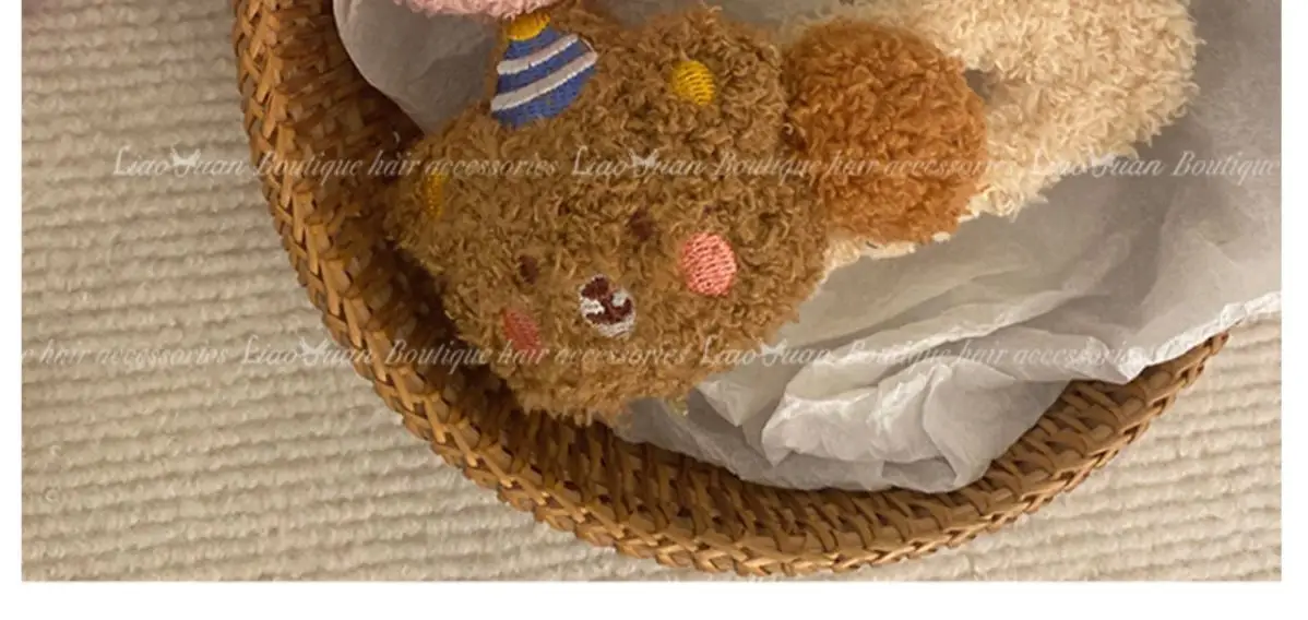 Cute Plush Bear Hairpin for Girls — feature 12