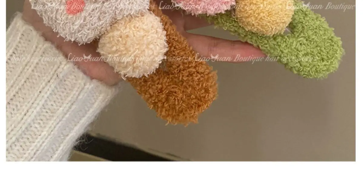 Cute Plush Bear Hairpin for Girls — feature 24