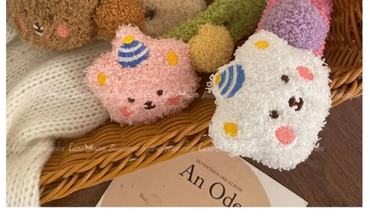 Cute Plush Bear Hairpin for Girls — feature 4