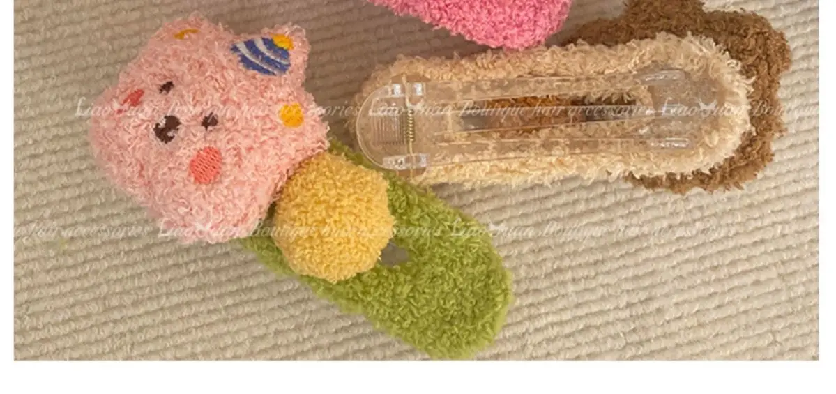 Cute Plush Bear Hairpin for Girls — feature 6