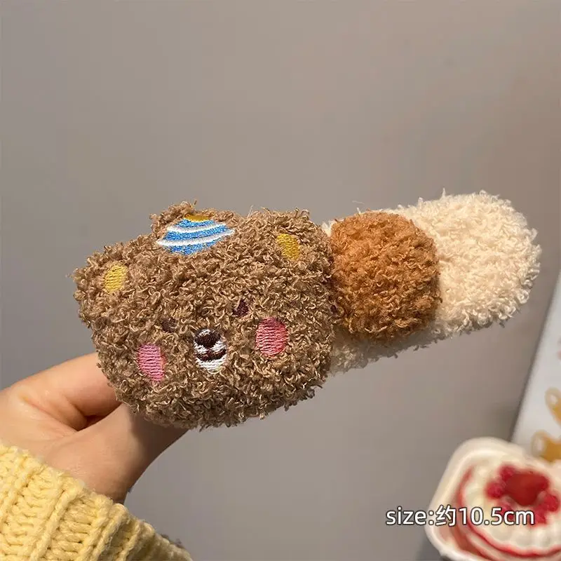 Cute Plush Bear Hairpin for Girls
