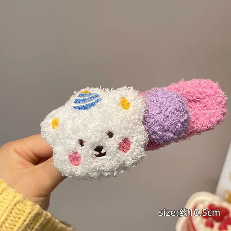 Cute Plush Bear Hairpin for Girls