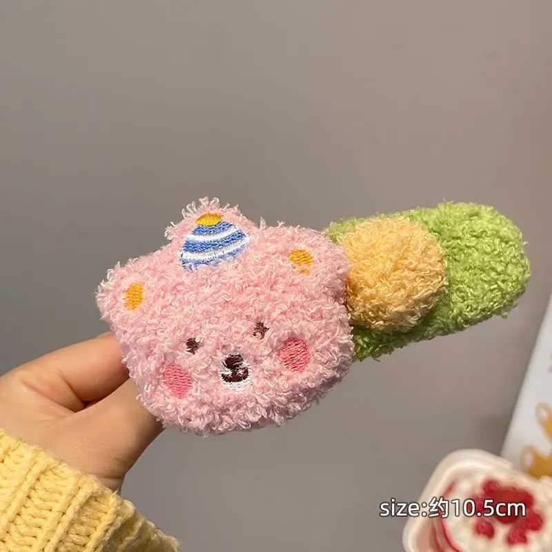 Cute Plush Bear Hairpin for Girls