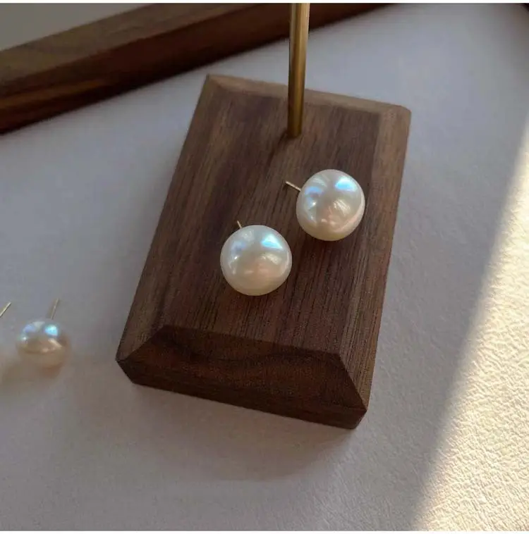 12mm Large 5A Freshwater Pearl Earrings for Women Light Luxury — feature 12