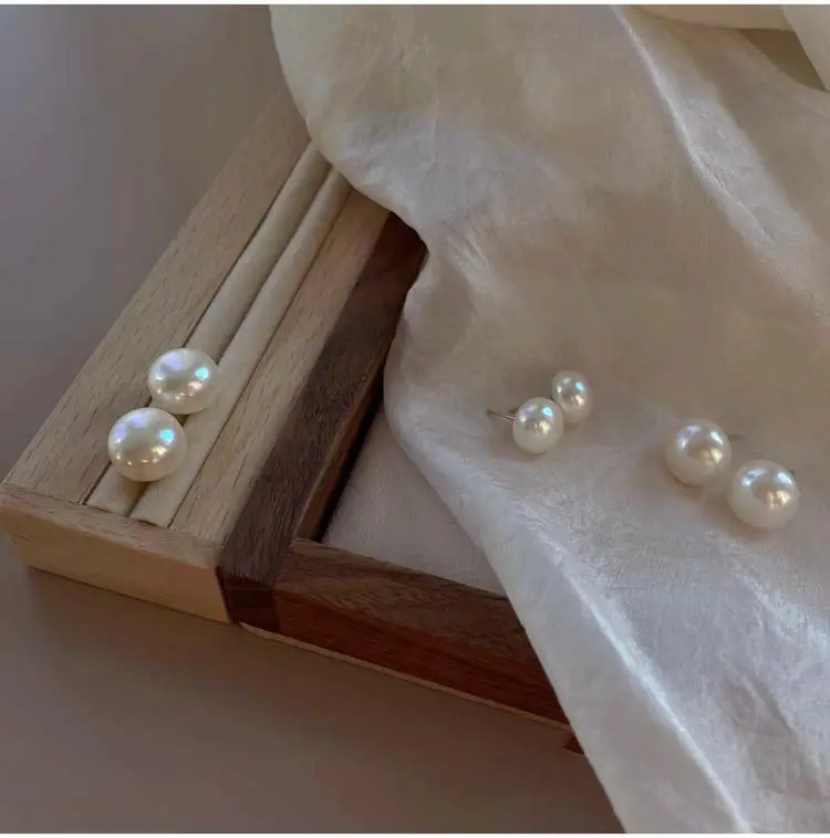 12mm Large 5A Freshwater Pearl Earrings for Women Light Luxury — feature 13