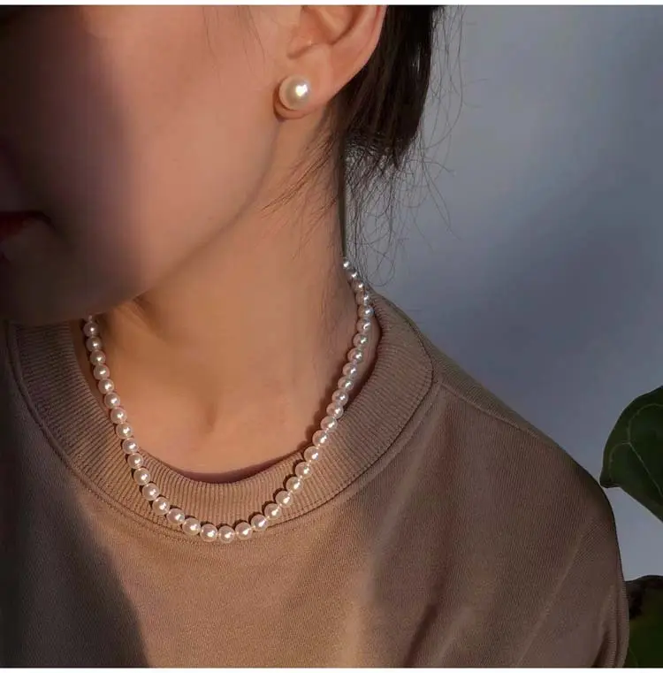 12mm Large 5A Freshwater Pearl Earrings for Women Light Luxury — feature 14