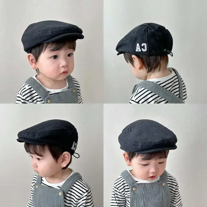 Baby Korean Star Hat Adjustable Peaked Cap White - Image 27