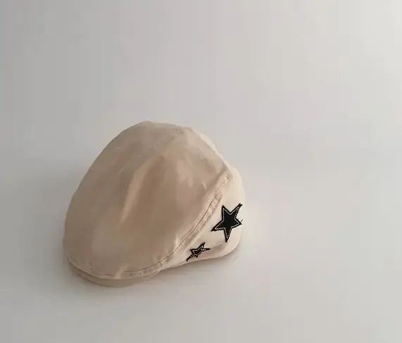 Baby Korean Star Hat Adjustable Peaked Cap White - Image 19