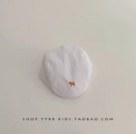 Baby Korean Star Hat Adjustable Peaked Cap White - Image 24