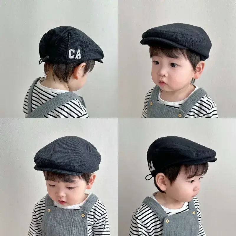 Baby Korean Star Hat Adjustable Peaked Cap White - Image 6