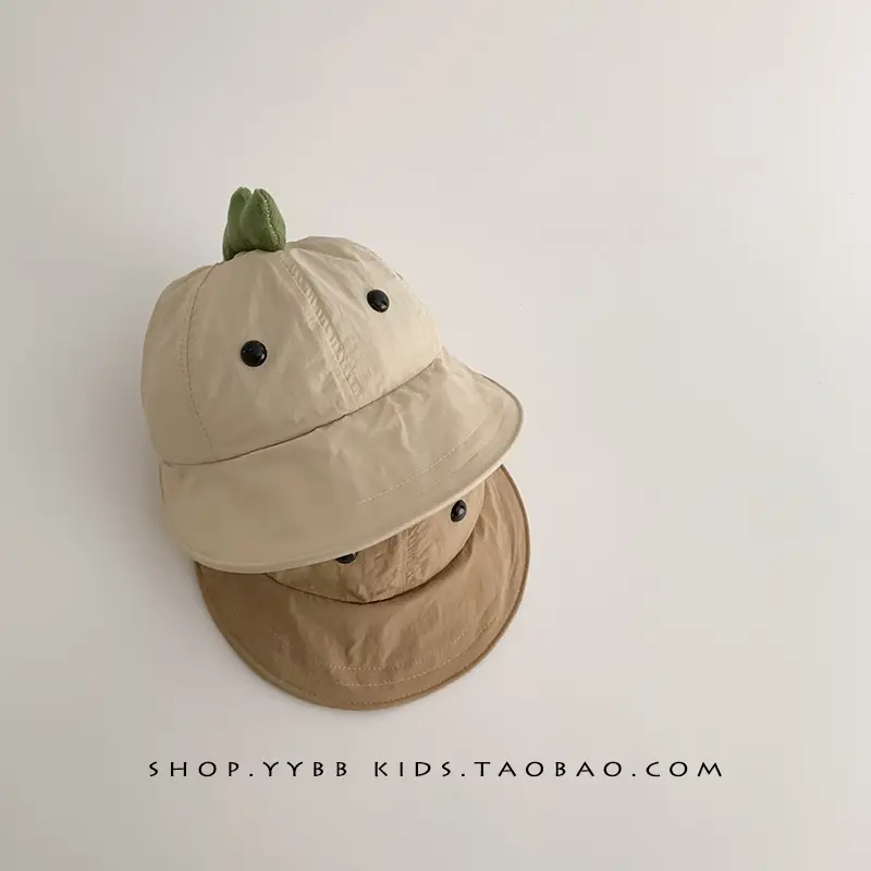 Dinosaur Sunproof Hat for Kids Beige Big Bristle - Image 4