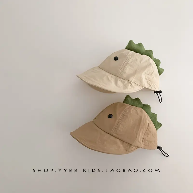 Dinosaur Sunproof Hat for Kids Beige Big Bristle - Image 5
