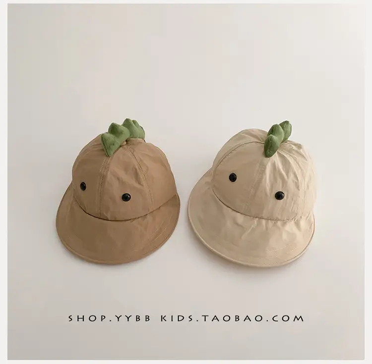 Dinosaur Sunproof Hat for Kids Beige Big Bristle — feature 10