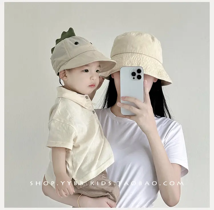Dinosaur Sunproof Hat for Kids Beige Big Bristle — feature 2